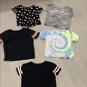 Five T-Shirts Size 10-11 Perfect Condition